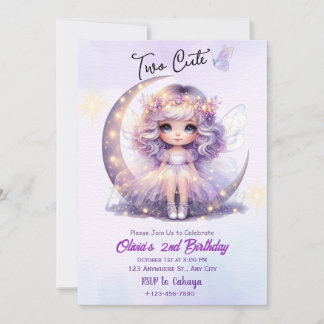 Carte d'invitation anniversaire trop mignonne