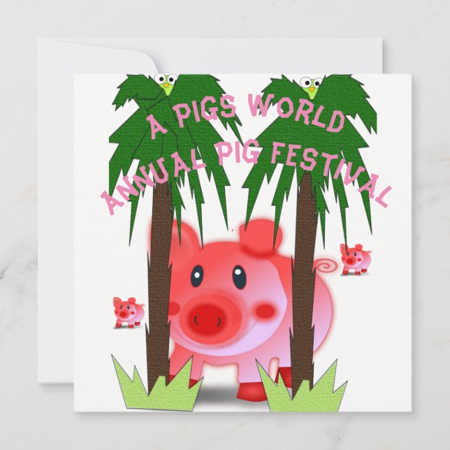 carte d'invitation annuelle du festival du porc (Devant)