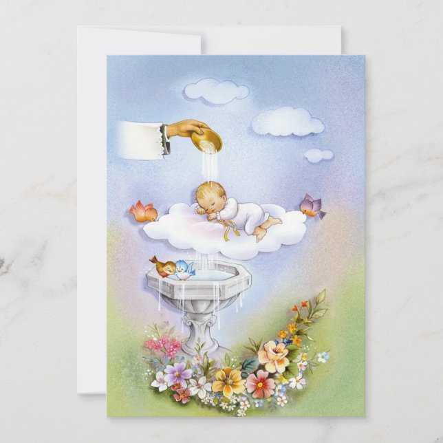 Carte d'invitation au baptême (Devant)