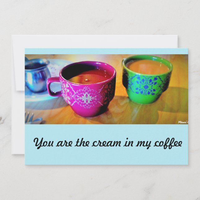 Carte d'invitation au café (Devant)
