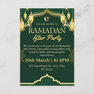 Carte d'invitation au Ramadan Iftar