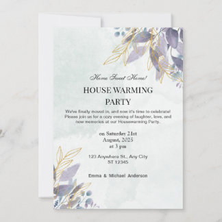 Carte d'invitation au réchauffement de la maison