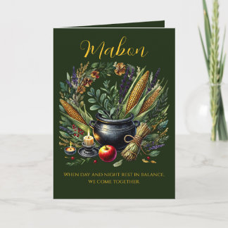 Carte d'invitation au rituel de Mabon au chaudron 