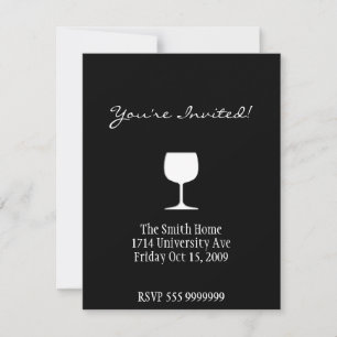 Carte d'invitation au vin