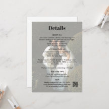 Carte d'invitation avec détails de mariage moderne