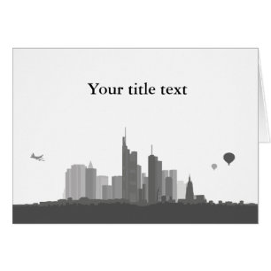 Carte d'invitation avec Frankfurt Skyline.