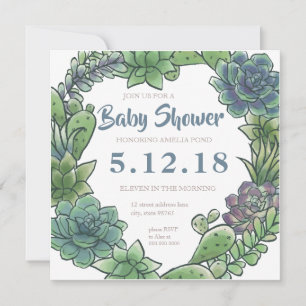 Carte d'invitation baby shower 2