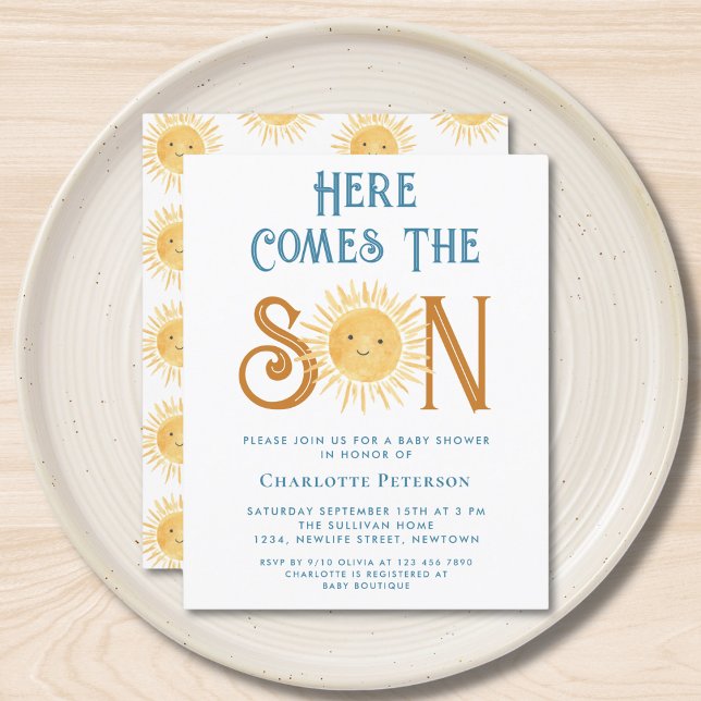 Carte d'invitation Baby Shower Budget Voici venir  (Créateur téléchargé)