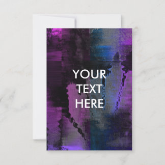 Carte d'invitation blanche Grungy Vibrant