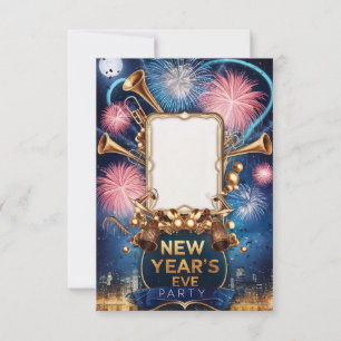 Carte d'invitation blanche pour la fête de la Sain