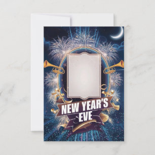 Carte d'invitation blanche pour la fête de la Sain