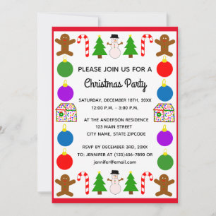 Carte d'invitation Cadre de Noël #1