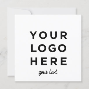 Carte d'invitation carrée avec logo personnalisé e