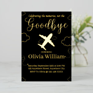 Carte d'invitation d'adieu Foil See You Later