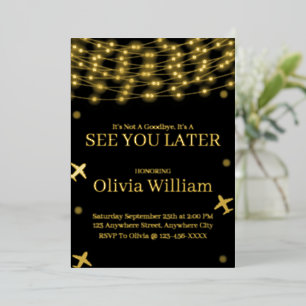 Carte d'invitation d'adieu Foil See You Later
