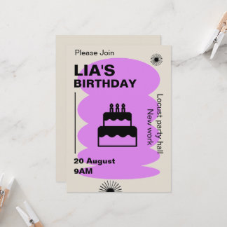 Carte d'invitation d'anniversaire