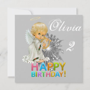 Carte d'invitation d'anniversaire Ange