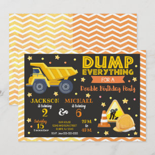 Carte d'invitation d'anniversaire conjoint pour fr