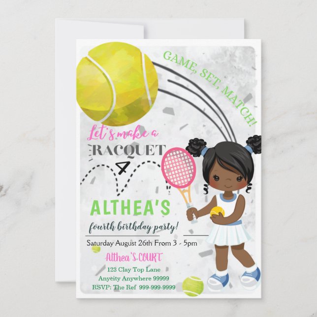 Carte d'invitation d'anniversaire du Grand Chelem (Devant)