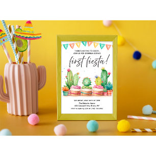Carte d'invitation d'anniversaire Fiesta pour tout