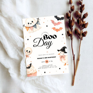 Carte d'invitation d'anniversaire Halloween Boo Da