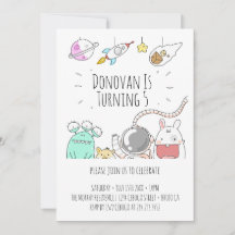 carte d'invitation d'anniversaire illustration esp