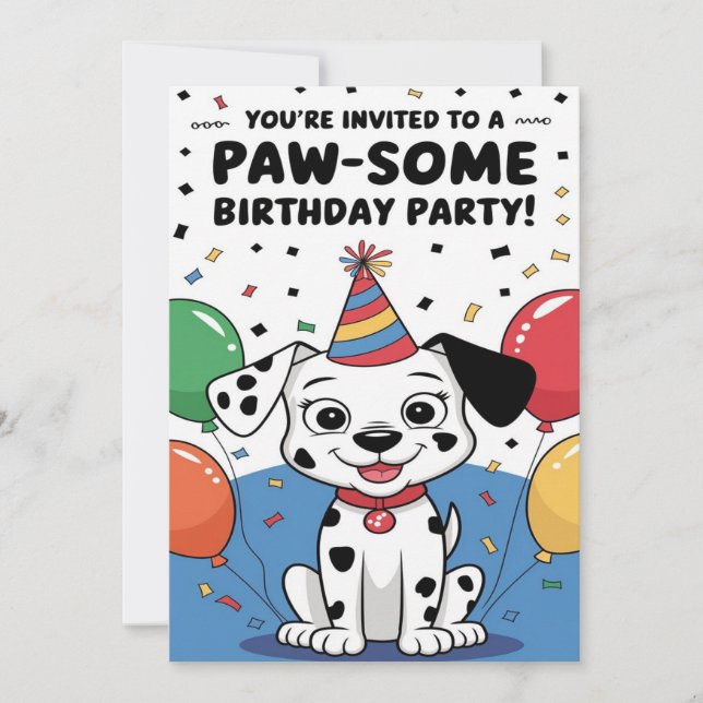 Carte d'invitation d'anniversaire personnalisée Da (Devant)