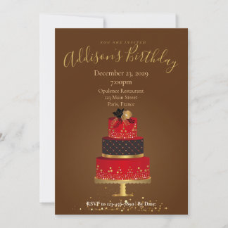 Carte d'invitation d'anniversaire personnalisée en