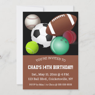 Carte d'invitation d'anniversaire pour ballons de 