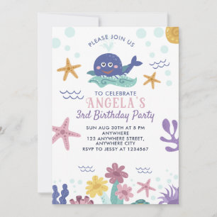 Carte d'invitation d'anniversaire pour enfants bal