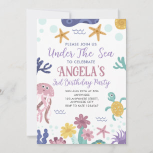Carte d'invitation d'anniversaire pour enfants sou
