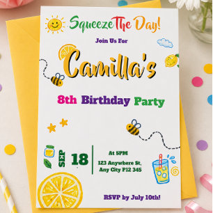 Carte d'invitation d'anniversaire pour enfants thè