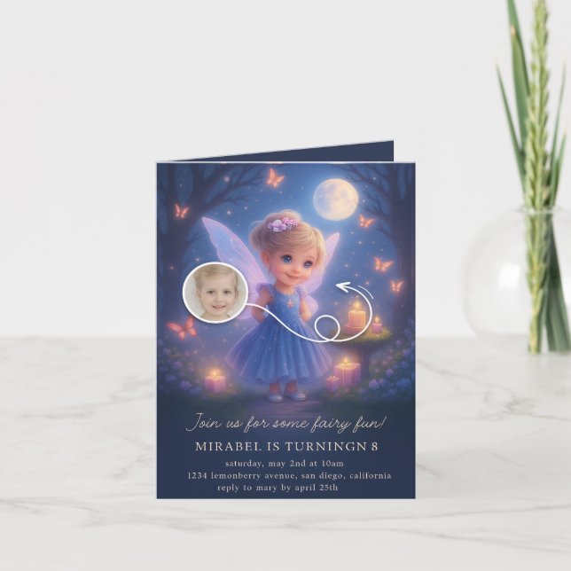Carte d'invitation d'anniversaire pour fille - Jar (Devant)