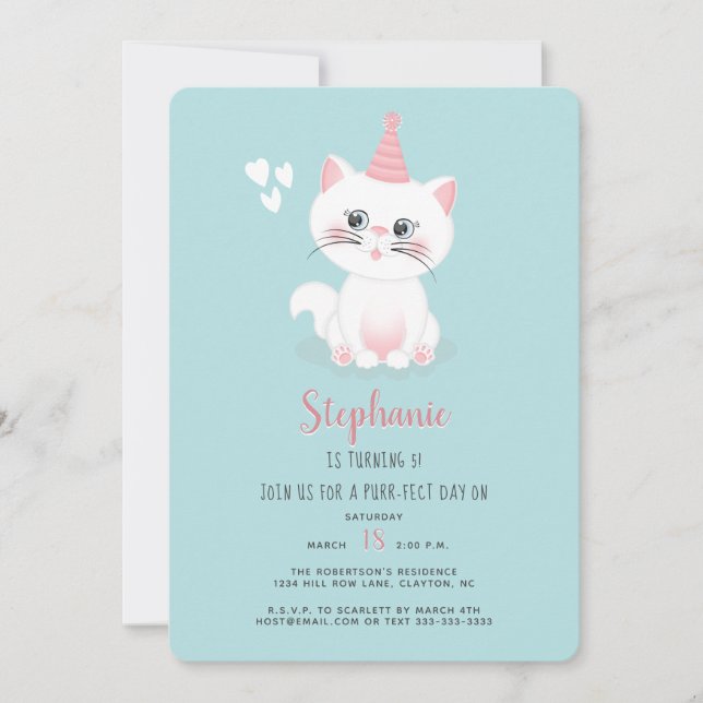 Carte d'invitation d'anniversaire pour une journée (Devant)