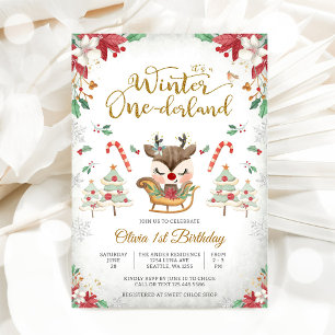Carte d'invitation d'anniversaire pour Winter ONEd