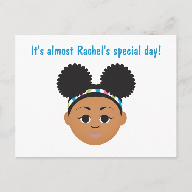 Carte d'invitation d'anniversaire #Proud2BNaturalM (Devant)