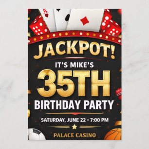 Carte d'invitation d'anniversaire sur le thème du
