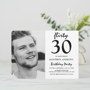 Carte d'invitation d'anniversaire Tout âge Pho