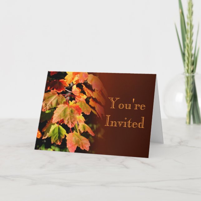 Carte d'invitation d'automne (Devant)