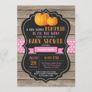 Carte d'invitation de Baby shower de fille de Citr