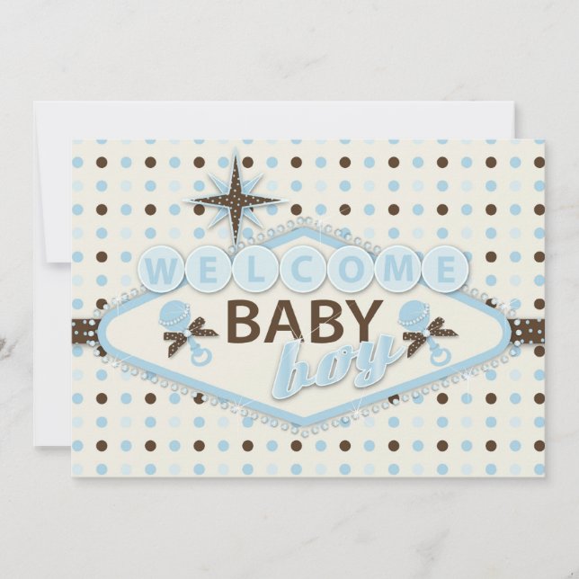 Carte d'invitation de bébé de Vegas (Devant)