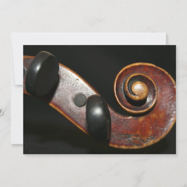 Carte d'invitation de considérant de violon (Devant)