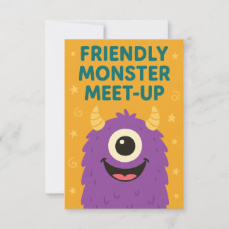 Carte d'invitation de dessin animé pour rencontre 
