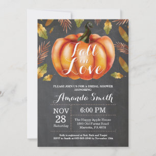 Carte d'invitation de douche de mariée d'automne t