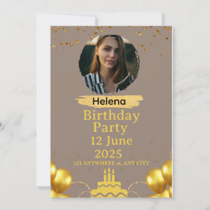 Carte d'invitation de fête d'anniversaire   person
