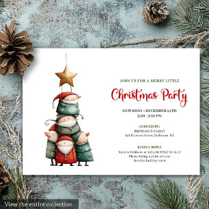 Carte d'invitation de fête de Noël à l'aquarelle e