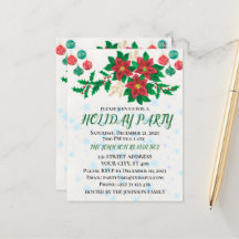 Carte d'invitation de fête de vacances
