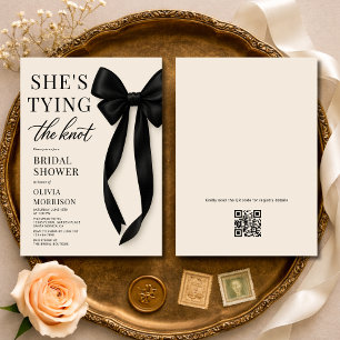 Carte d'invitation de Fiançailles avec QR Code Ell