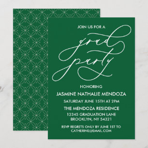 CARTE D'INVITATION DE FIN D'ÉTUDES EN CALLIGRAPHIE