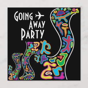 Carte d'invitation de la fête de départ